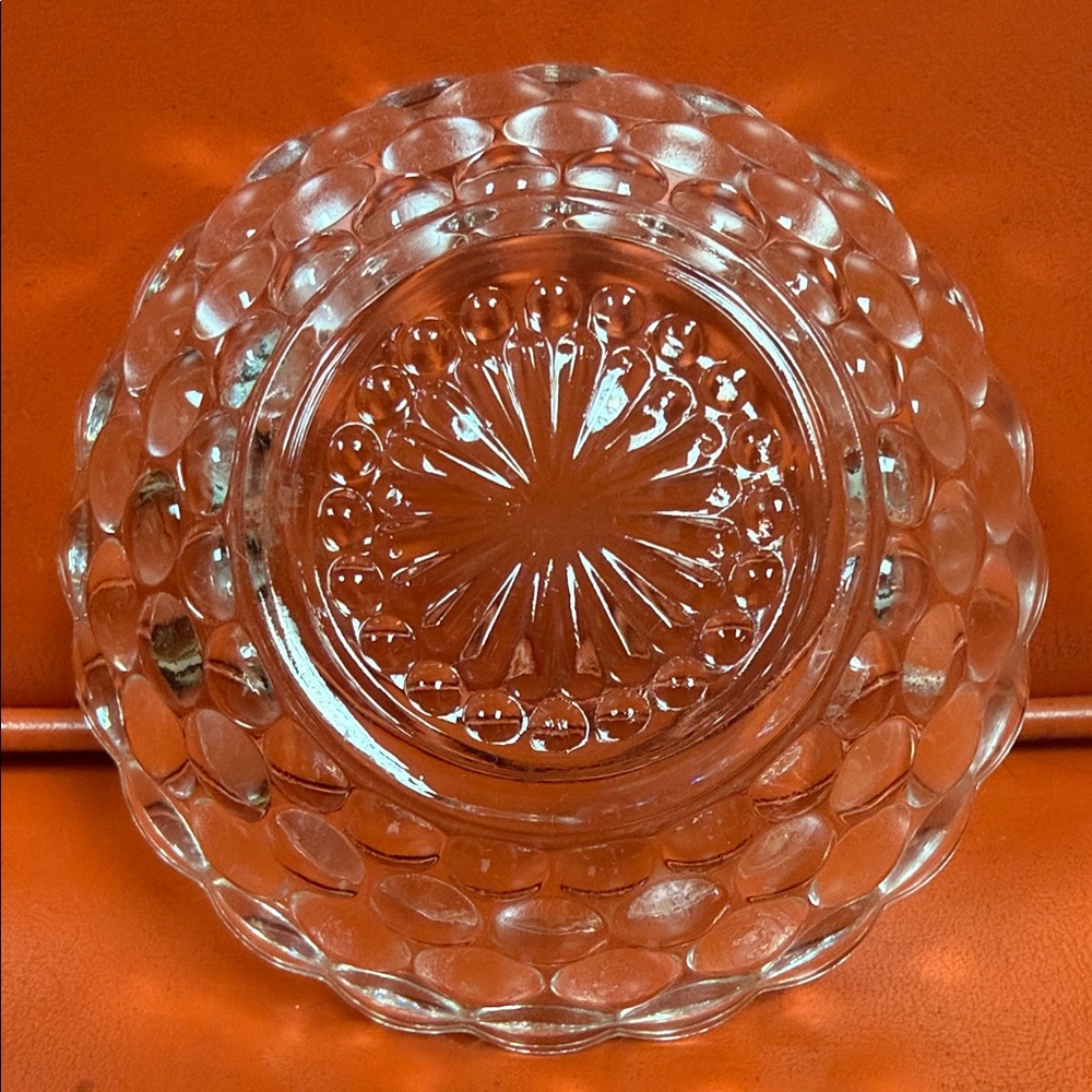 Anchor Hocking Elegant and Vintage Clear Glass Bubble Glass Bowl
